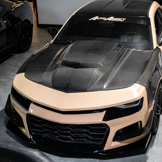 2010-2015 Chevy Camaro Type-ZR Carbon Fiber Double Sided Hood