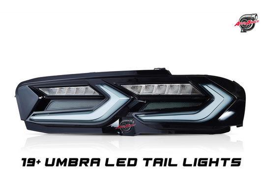 2019-2023 Chevy Camaro Umbra Amber Sequential LED Taillights Gloss BLK/ Smoke Lens
