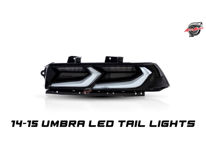 2014-2015 Chevy Camaro Umbra LED Taillights Gloss BLK/ Smoke Lens