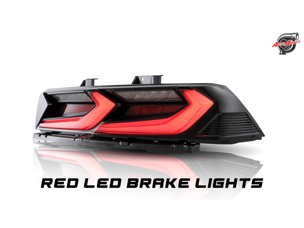 2014-2015 Chevy Camaro Velox LED Taillights Gloss BLK/ Red Lens