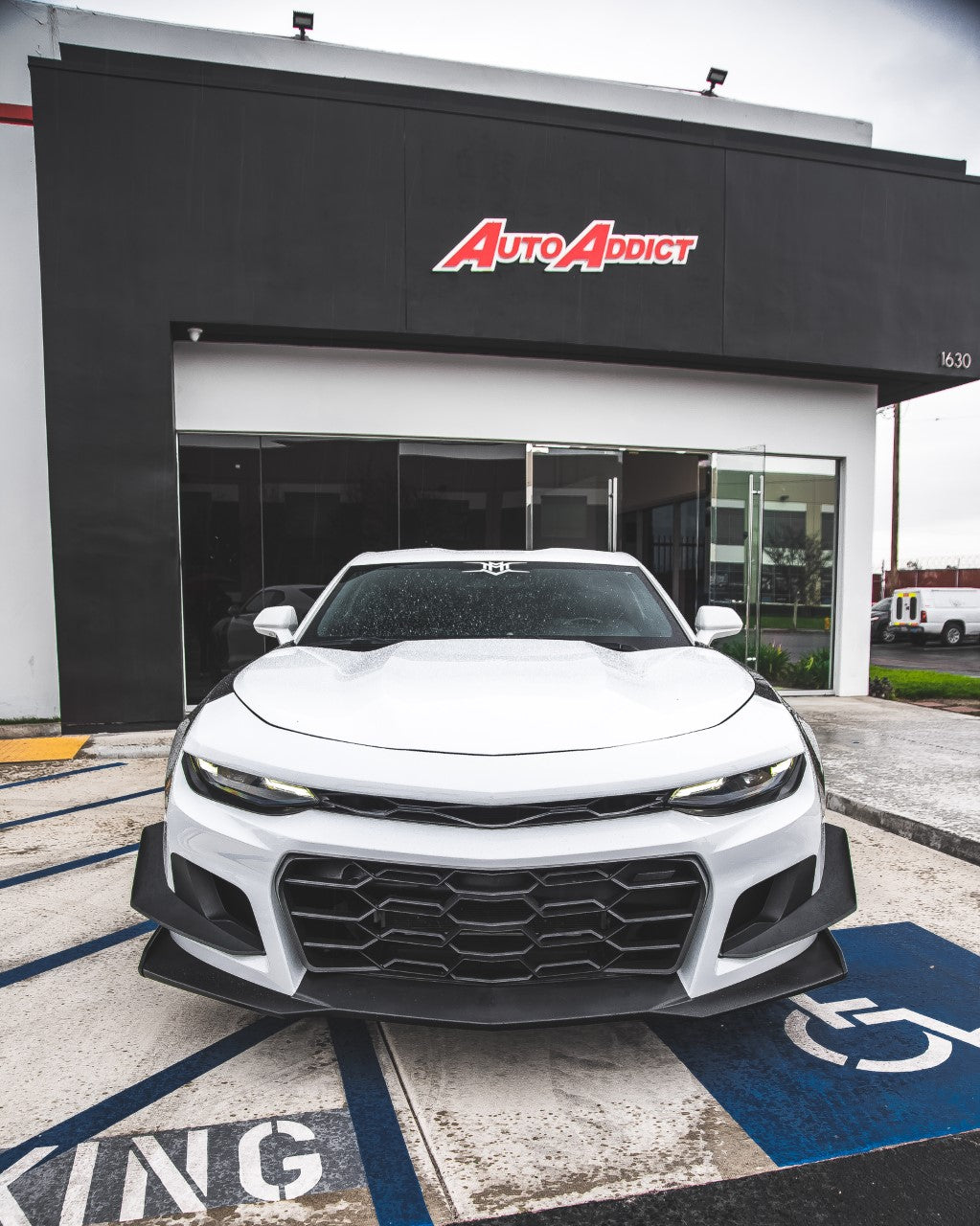 2019-2023 Chevy Camaro ZL1 1LE Track Package Front Bumper Conversion 10pcs Flat BLK Non RS Headlights