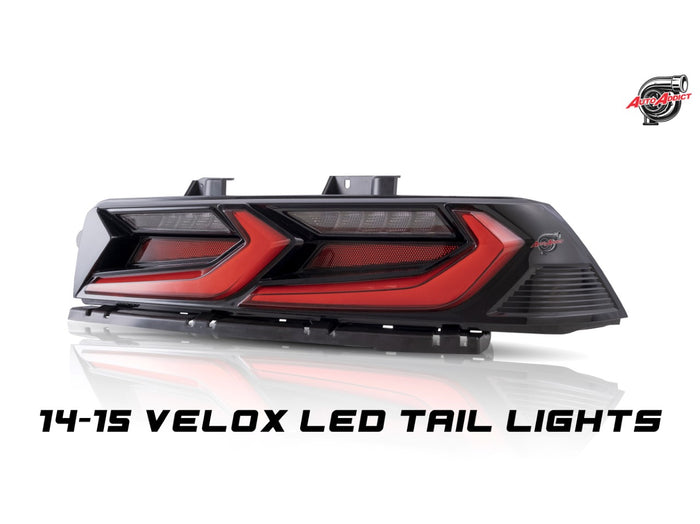 2014-2015 Chevy Camaro Velox LED Taillights Gloss BLK/ Red Lens